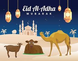 sociale media speciale eid al adha ontwerpsjabloon vector