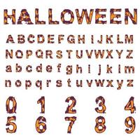 weergavelettertype, kaarsdruppel, voor halloween, spookachtig handgeschreven ontwerp, vectorillustratie vector