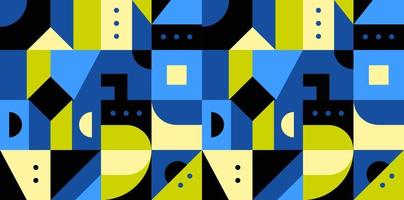 abstracte geometrische achtergrond. bauhaus, memphis minimalistische retro poster grafische vectorillustratie. vector