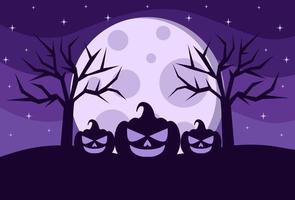 printhappy halloween-achtergrondontwerp in paarse kleur voor covers, banners en meer. vector