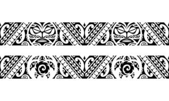 set van Maori Polynesische tattoo armbanden grens. tribal mouw naadloze patroon vector. vector