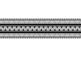 Maori Polynesische tattoo armband. tribal mouw naadloze patroon vector. vector