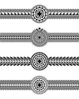 set van Maori Polynesische tattoo armbanden grens. tribal mouw naadloze patroon vector. vector