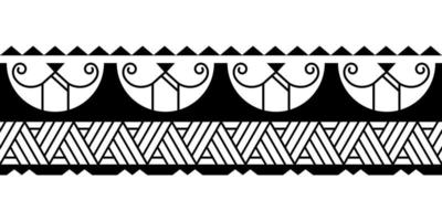 Maori Polynesische tattoo armband. tribal mouw naadloze patroon vector. vector
