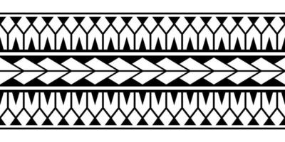 Maori Polynesische tattoo armband. tribal mouw naadloze patroon vector. vector