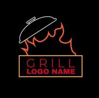 grill logo pro vector