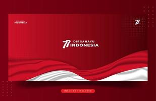 platte ontwerpsjabloon voor onafhankelijkheidsdag indonesië vector