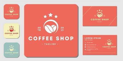 coffeeshop logo sjabloon illustratie ontwerp vector en visitekaartje