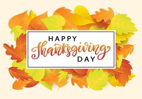 happy thanksgiving day poster sjabloon vector