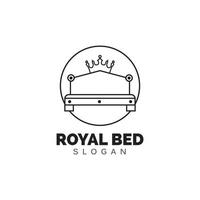 bed pictogram, meubel vectorillustratie, plat ontwerp. vector