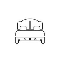 bed pictogram, meubel vectorillustratie, plat ontwerp. vector