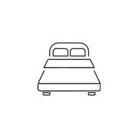 bed pictogram, meubel vectorillustratie, plat ontwerp. vector