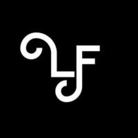 lf brief logo ontwerp. beginletters lf logo icoon. abstracte letter lf minimale logo ontwerpsjabloon. lf brief ontwerp vector met zwarte kleuren. lf logo