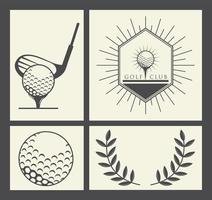 set van golfclub vector