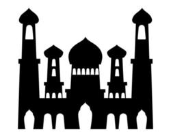 silhouet Arabische moskee vector