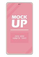 mockup-letters in roze smartphone vector
