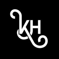 kh brief logo ontwerp op zwarte achtergrond. kh creatieve initialen brief logo concept. kh-briefontwerp. kh wit letterontwerp op zwarte achtergrond. kh, kh-logo vector