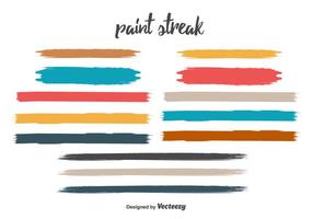 Gratis Paint Streak Vector Set