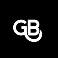 GB brief logo ontwerp op zwarte achtergrond. gb creatieve initialen brief logo concept. gb brief ontwerp. gb wit letterontwerp op zwarte achtergrond. gb, gb-logo vector