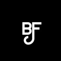 bf brief logo ontwerp op zwarte achtergrond. bf creatieve initialen brief logo concept. bf brief ontwerp. bf wit letterontwerp op zwarte achtergrond. bf, bf-logo vector