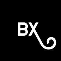 bx brief logo ontwerp op zwarte achtergrond. bx creatieve initialen brief logo concept. bx brief ontwerp. bx witte letter ontwerp op zwarte achtergrond. bx, bx-logo vector