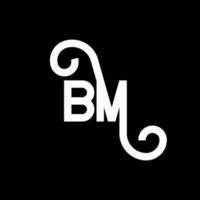 bm brief logo ontwerp op zwarte achtergrond. bm creatieve initialen brief logo concept. bm brief ontwerp. bm wit letterontwerp op zwarte achtergrond. bm, bm-logo vector