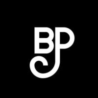 BP brief logo ontwerp op zwarte achtergrond. bp creatieve initialen brief logo concept. bp-briefontwerp. bp wit letterontwerp op zwarte achtergrond. bp, bp-logo vector