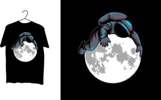gratis astronauten-t-shirtontwerp vector