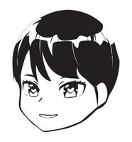 anime gezicht meisje vector