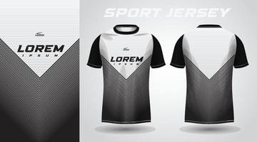 zwart wit shirt sport jersey ontwerp vector