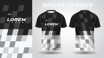 zwart wit shirt sport jersey ontwerp vector
