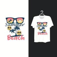 strand t-shirt sjabloonontwerp. vector