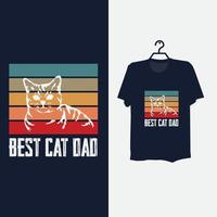 creatief kattent-shirtontwerp. vector