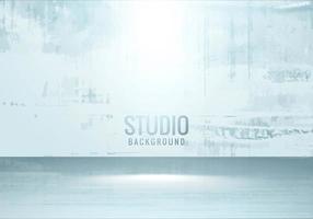 grunge muur studio met spotlight achtergrond vector