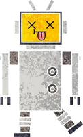 retro illustratie stijl cartoon robot vector