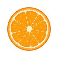 vers half oranje fruit geïsoleerd op een witte achtergrond. mandarijn. biologisch fruit. cartoon-stijl. vectorillustratie voor elk ontwerp vector