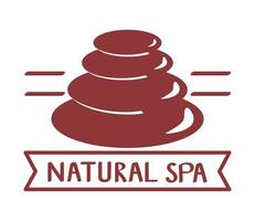 spa embleem met stenen vector