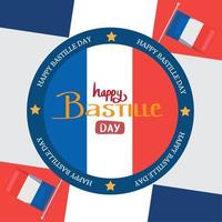 happy bastille day belettering viering vector