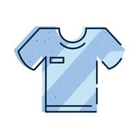 blauwe kleur shirt vector