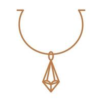 ketting met luxe steen vector