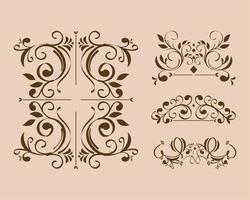 elegante decoraties in Victoriaanse stijl vector