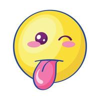 emoji met tong uit vector