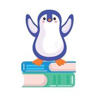 schattige pinguïn student vector