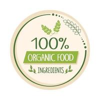 100 procent biologisch voedsel vector