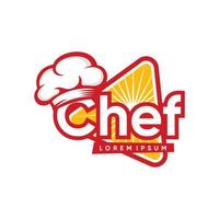 keuken chef-kok logo ontwerp vector sjabloon