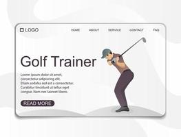 bestemmingspagina voor pagina's met golf- en sportthema's vector