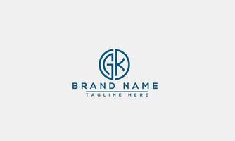 logo ontwerp brief gk. elegant modern. vectorsjabloon. vector