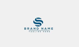 logo ontwerp brief ss. elegant modern. vectorsjabloon. vector