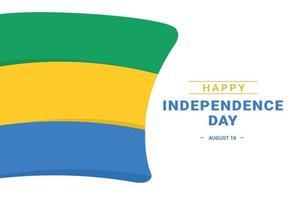 onafhankelijkheidsdag gabon vector