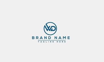 logo ontwerp brief wd. elegant modern. vectorsjabloon. vector